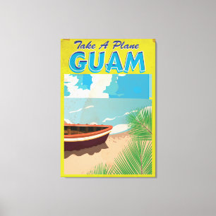 Toile Affiche de Vintage voyage de la Guam