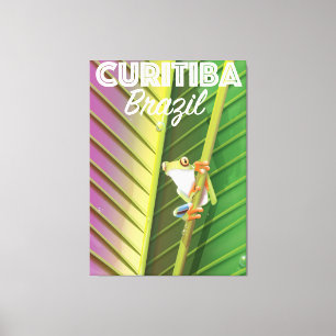 Toile Affiche de voyage à Curitiba, Brésil