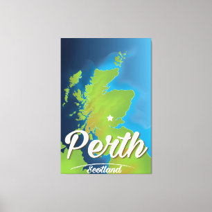 Toile Affiche de voyage à Perth en Écosse