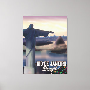 Toile Affiche de voyage à Rio De Janeiro Brésil.