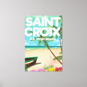 Toile Affiche de voyage à Sainte-Croix, îles Vierges amé