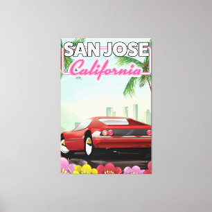 Toile Affiche de voyage à San Jose, Californie