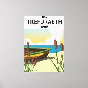 Toile Affiche de voyage au bord de mer de Trefdraeth