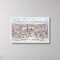 Affiche de voyage de la cathédrale de Lincoln vint
