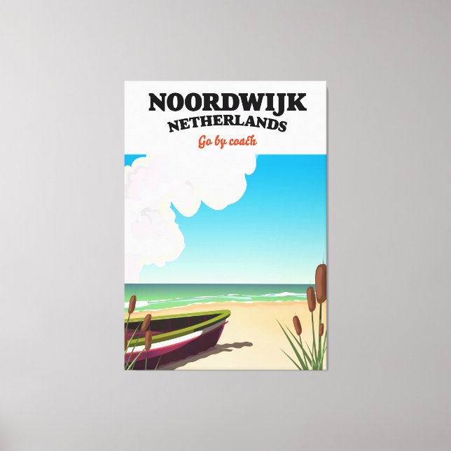 Toile Affiche de voyage de Noordwijk Pays-Bas (Recto)