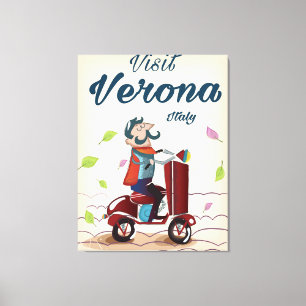 Toile Affiche de voyage de scooter italien Vérone