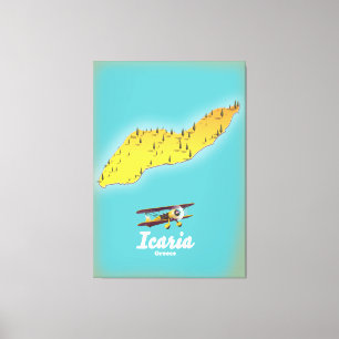 Toile Affiche de voyage Icasie Grèce.