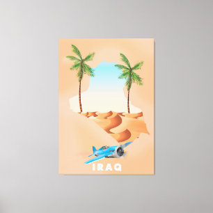 Toile Affiche de voyage illustrée de l'Irak.