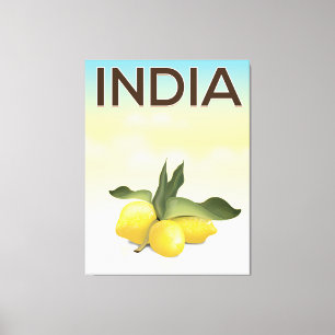 Toile Affiche de voyage India Lemon