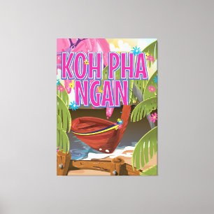 Toile Affiche de voyage Koh Pha Ngan Thaïlande