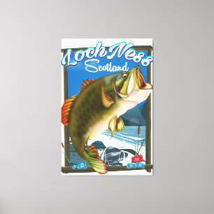 Toile Affiche de voyage Loch Ness Écosse Pêche