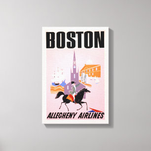 Toile Affiche De Voyage Pour Allegheny Airlines À Boston