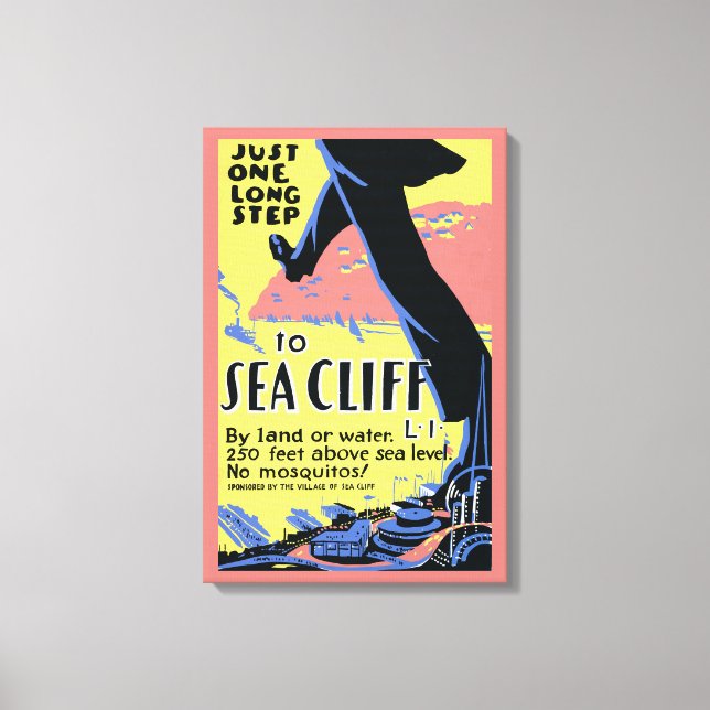 Toile Affiche de voyage Promotion Sea Cliff, Long Island (Recto)