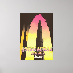 Toile Affiche de voyage Qutub Minar New Delhi Inde