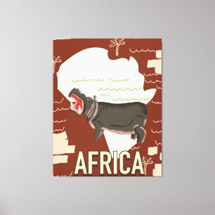Toile Affiche de voyage vintage Afrique.