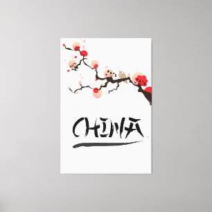 Toile Affiche de voyage vintage China Ink.
