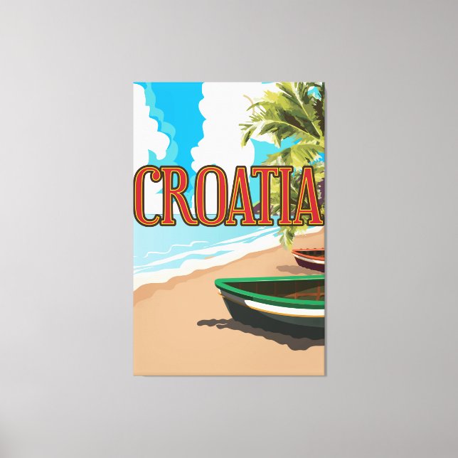 Toile Affiche de voyage vintage CROATIA (Recto)