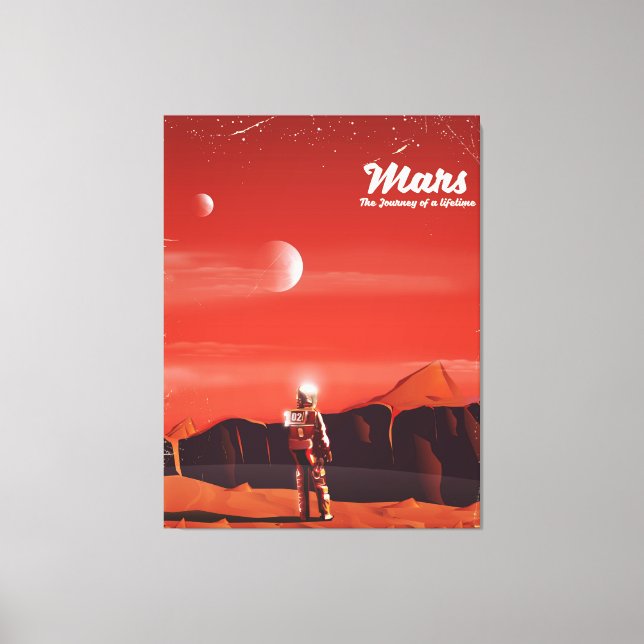 Toile affiche de voyage vintage de la science-fiction de (Recto)