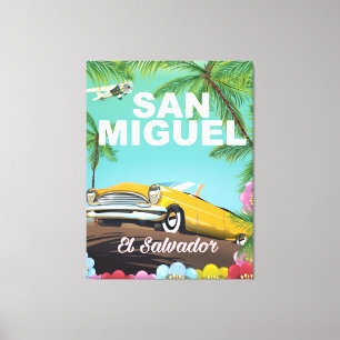 Toile Affiche de voyage vintage San Miguel El Salvador