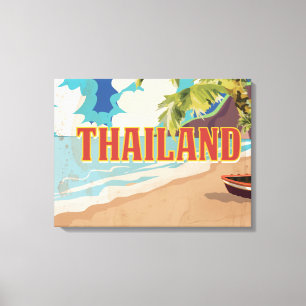 Toile Affiche de voyage vintage Thaïlande