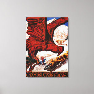 Toile Affiche des Jeux olympiques d'hiver de 1924