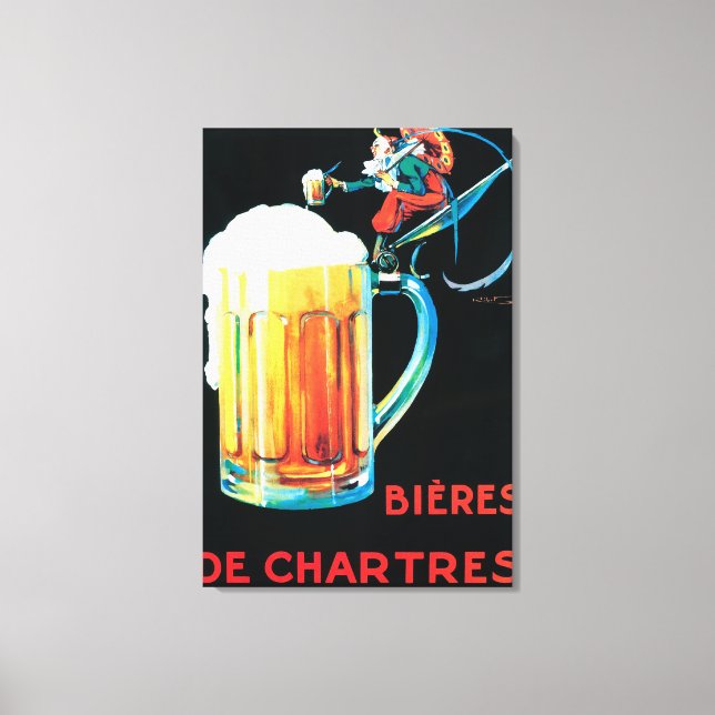 Toile Affiche promotionnelle des bières de Chartres (Recto)