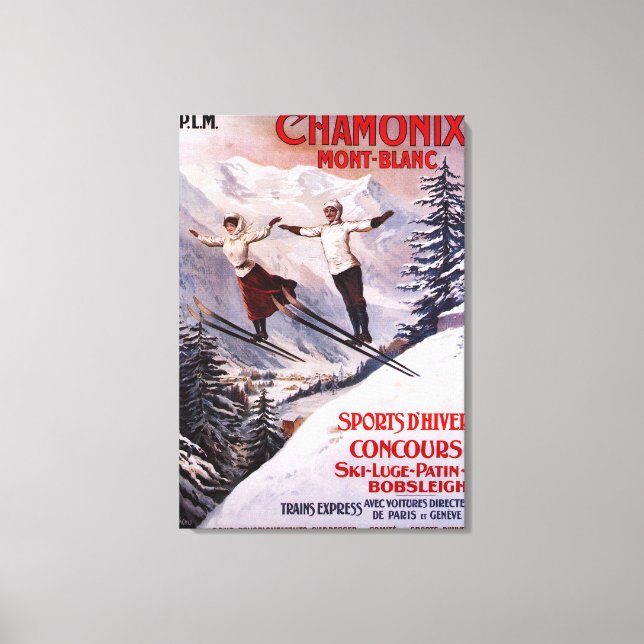 Toile Affiche promotionnelle ski (Recto)