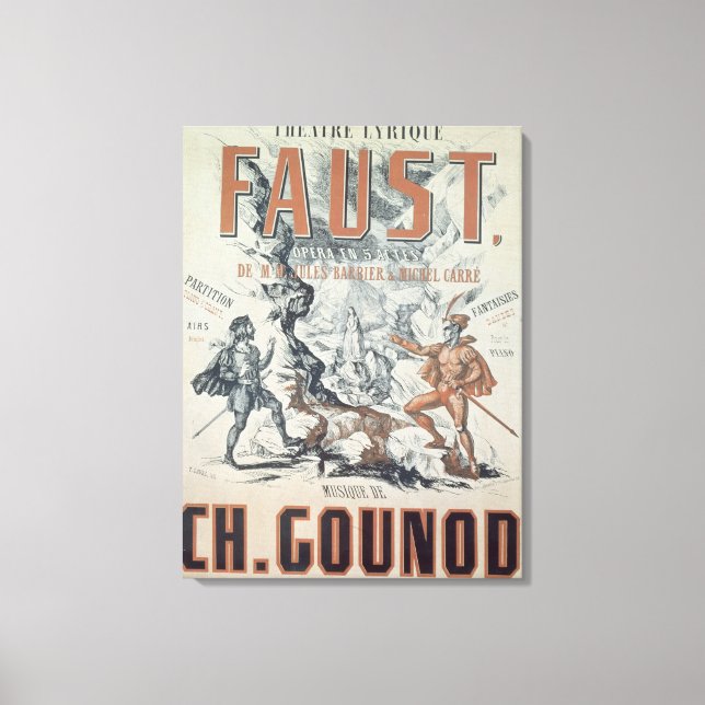 Toile Affiche publicitaire 'Faust' (Recto)