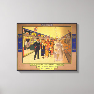 Toile Affiche Publicitaire vintage Pour Londres Undergro