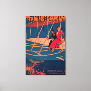 Toile Affiche sportive d'aviation