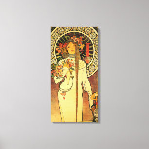 Toile Affiche vintage Alfonse Mucha Trappistine Nouveau
