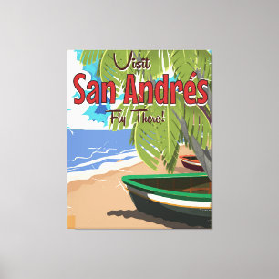 Toile Affiche vintage de voyage de San Andrés