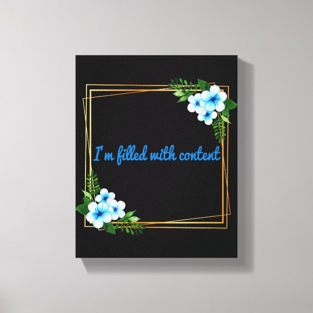 Toile Affirmations de vibrations positives du matin (Recto)