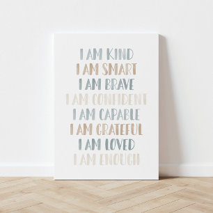 Toile Affirmations neutres pour Décor de crèche pour enf