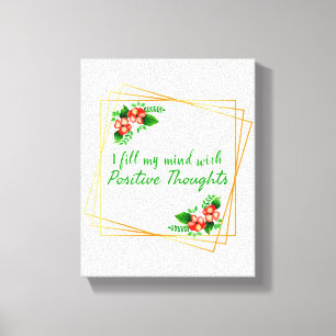 Toile affirmations positives pour l'amour-propre et le s