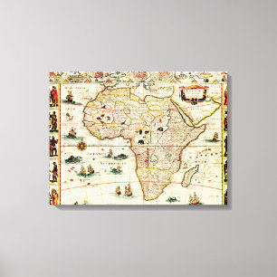 Toile AfricaPanoramic MapAfrica