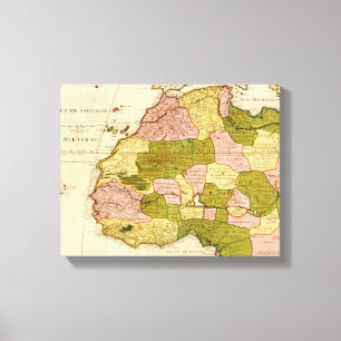 Toile AfricaPanoramic occidental MapWestern Afrique 2