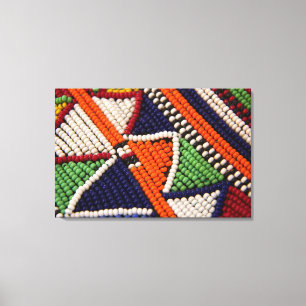 Toile Afrique, Kenya. Perles Tribales Maasai
