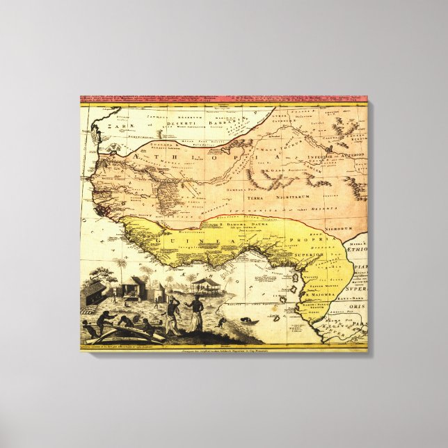 Toile Afrique occidentaleCarte panoramiqueAfrique occide (Recto)