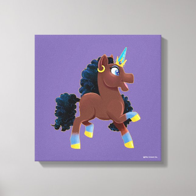Toile Afro Unicorn | La magie (Recto)