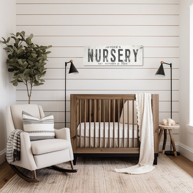 Toile Agritourisme moderne rustique Baby Nursery Long (Créateur téléchargé)