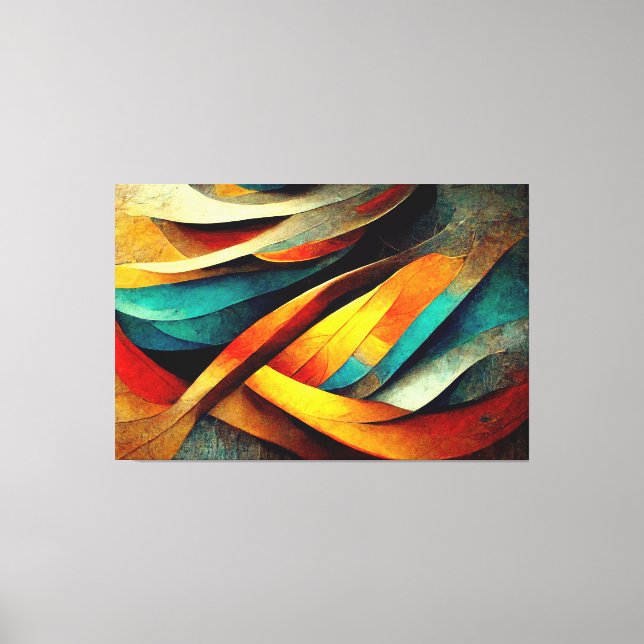 Toile AI Art Gallery™ - Art IA Abstrait : le début (Recto)