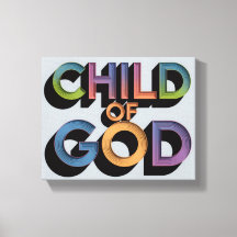 Ai design Enfant de Dieu Christian Canvas Imprimer