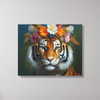 AI Tigre avec fleurs