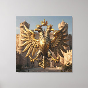 Toile Aigle légendaire à deux têtes, incarnation de la r