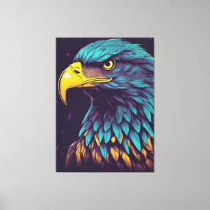 Toile Aigle Majestic aux couleurs vives