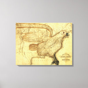 Toile Aigle superposé aux États-Unis
