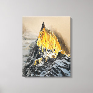 Toile Aiguille des Deux Aigles lever du soleil, Chamonix