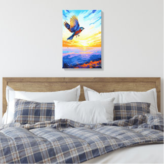 Toile Ailes dorées au lever du soleil