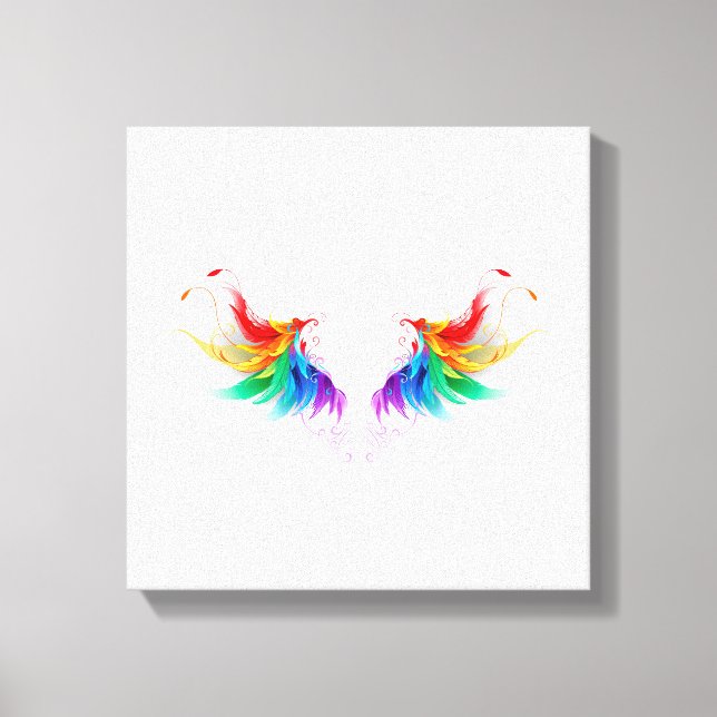 Toile Ailes fluffy arc-en-ciel (Recto)